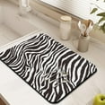 thumbnail image 4 of Zebra Stripes Coffee Machine Mat - Multipurpose 4-Layer Absorbent Non-Slip Mat for Espresso Makers & Pet Feeding - Fashionable Black and White Print Counter Protector, 4 of 5