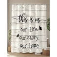 thumbnail image 4 of Farmhouse Butterfly Long Shower Curtain Set, Waterproof Shower Curtains for Bathroom, Rustic Retro Wooden Striped Washable Fabric Cloth Bath Curtain for Bathtub Decoration with Hooks 72x84 Inches, 4 of 6