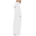 thumbnail image 2 of Simua Womens Cargo Pants High Waist Wide Leg Pants with Pockets Casual Button Stretch Yoga Workout Leggings Gym Sweatpants White,XXXXL, 2 of 8