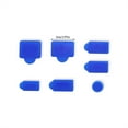 thumbnail image 3 of 7 Pieces Game Console USB Network Dust Stopper Dustproof Cover Cap Gamer Equipment Replacing Parts Replacement for PlayStation 5 Blue, 3 of 7