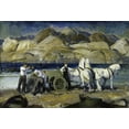thumbnail image 2 of Bellows, George 24x18 Gold Ornate Wood Framed with Double Matting Museum Art Print Titled - The Sand Team, 2 of 4