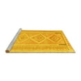thumbnail image 2 of Ahgly Company Machine Washable Indoor Square Oriental Yellow Traditional Area Rugs, 8' Square, 2 of 4