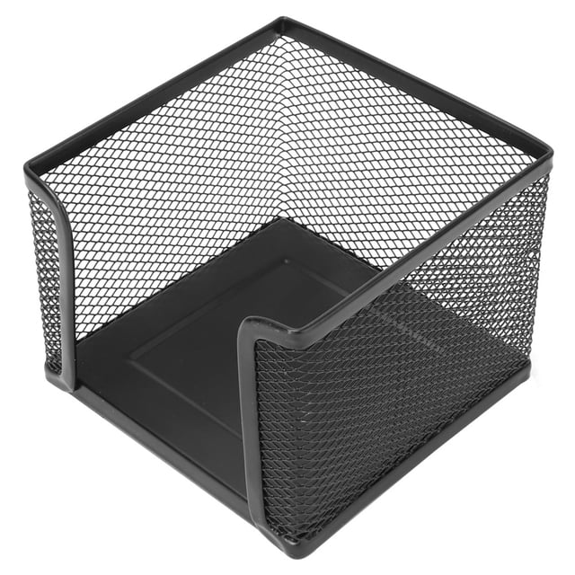 File Box Holder, Metal Practical Card Box , Black For Office Study