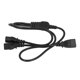 thumbnail image 5 of Cable De Extensión De Alimentación, Divisor De Potencia Tipo Y 10A 250V 2500W IEC320 C14 Macho A C13 Hembra De Alta Eficiencia Para Electrodomésticos, 5 of 7