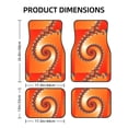 thumbnail image 3 of Uemuo Car Floor Mats - Orange Rotating Pattern Carpet Floor Mats for Cars, Auto Accessories Front & Rear Car Floor Foot Mat Sets of 4 Pieces, 3 of 6