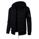 thumbnail image 5 of Ceisia Men's Slim Hooded Full-Zip Color-Accent Heathered Polyester Hooded Jacket Gift, 5 of 6