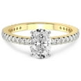 thumbnail image 3 of 4 Carat IGI Certified Oval Shape Lab Grown Diamond Engagement Ring | 14K Yellow Gold | Zoey Six Prong Eternity Diamond Ring | FG-VS1-VS2 Quality Friendly Diamonds, 3 of 4