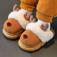 thumbnail image 5 of FUZHIQ Toddler Slippers,Unisex Christmas Slippers Santa Claus Slippers Cute Plush Kids Anti Slip House Loafers for Boy Girl, 5 of 7