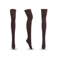 thumbnail image 3 of Deago Women Thigh High Socks Over the Knee Socks Cotton Knit Warm Long Boot Stockings Leg Warmers (Coffee), 3 of 8