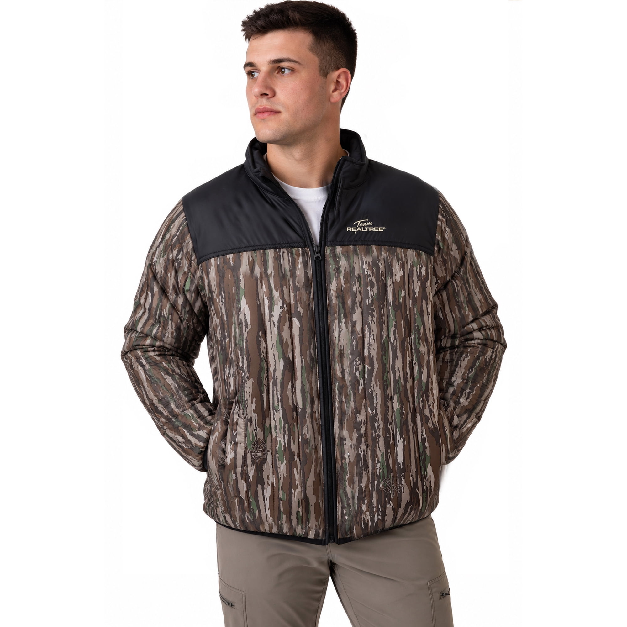 Men s Realtree 40th Anniversary Pro Staff Black Puff Jacket | Lmited Edition