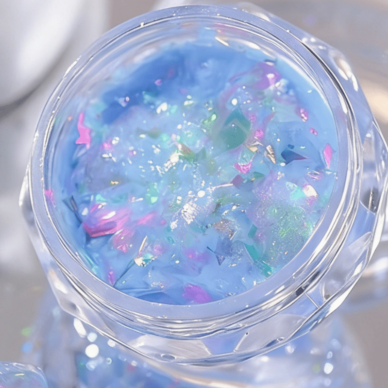 suxuMhao Decor Nail Glitter Powder, 1.9g Total (5 Pieces, 0.38g Each), Multiple Colors, Nail Holographic Powder, Nail Iridescent Flakes, Nail Opal Powder, Perfect for Nails DIY Crafts, Style 12