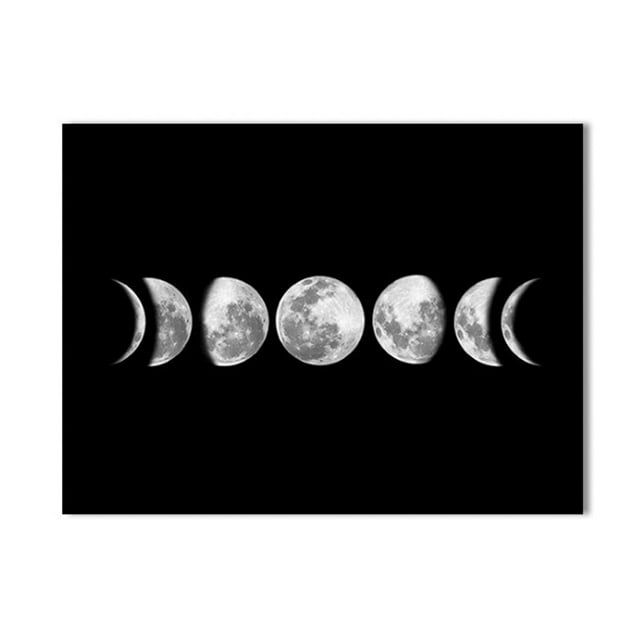 Pintura en lienzo, Fases de la luna Pintura en lienzo Fases de la luna Pintura en lienzo Cuadros de pared de lienzo Durabilidad mejorada