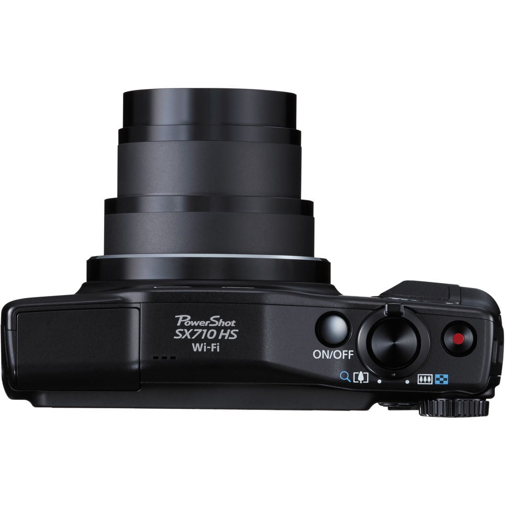 Canon PowerShot SX710 HS Digital Camera (Black) (0109C001) + 32GB Card +  Case + Card Reader + Flex Tripod + Hand Strap + Cap Keeper + Memory Wallet  + 