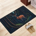 thumbnail image 4 of Bathroom Rug Non-Slip Mat, Super Soft Absorbent Bath Mat - Cartoon Deer Forest Flannel Non-Slip Floor Mat, 36"x24", 4 of 8