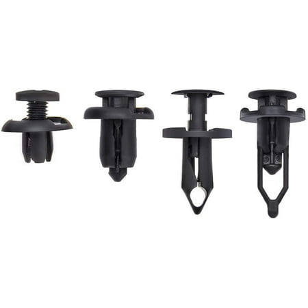 

Precision Auto Labs 40pcs Nylon Bumper Push Fasteners Rivet Car Retainer Clips Black