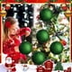 thumbnail image 1 of Adornos Navideños de 15 Cm 2024 | Bolas de Purpurina de Plástico Irrompibles | Decoraciones Navideñas para Interior y Exterior | Rojo, Dorado, Plateado, Azul, Rosa y Verde | Decoración para Árbol de, 1 of 6
