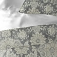 thumbnail image 5 of 6ix Tailors OSH-MED-MOC-DCV-QN-3PC Osha Duvet Cover & 2 Pillow Shams Set, Mocha & Charcoal - Queen Size - 3 Piece, 5 of 5