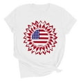 thumbnail image 6 of Womens Graphic T Shirts Womens American Flag Shirts Cute Printed 4th of July T-Shirt Patriotic Graphic Tees Independence Day Crew Neck Short Sleeve Summer Tops New White S, 6 of 7