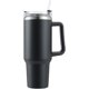 thumbnail image 1 of Botella de agua de acero inoxidable Oso de Fresa con pajita y asa a prueba de fugas negro, 1 of 6