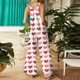thumbnail image 7 of Valentine's Day Women's Overalls Spring Summer Cute Heart Print Wide Leg Overalls Valentines Baggy Jumpers with Pockets, 7 of 7