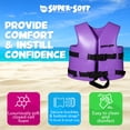 thumbnail image 3 of TRC Recreation Super Soft Child Size X Small Life Jacket Swim Vest, Purple, 3 of 7