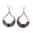 thumbnail image 3 of Ethnic Style Vintage Bohemian Drop Earrings Statement Jewelry for Ladies (Red), 3 of 3