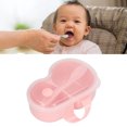 thumbnail image 3 of Toddler Plates with Spoons,Baby Feeding Set Divided Bowl Multifunctional Portable Safe 2 Compartment Bowl Spoon Set[Pink], 3 of 9