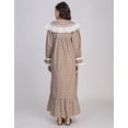 thumbnail image 4 of Moomaya Women's Cotton Nightdress | Long Maxi Lounge Nightwear | Button-Down Sleepwear With Frill & Lace, 4 of 8