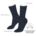 thumbnail image 4 of KLL Copper-Gold Gloss Outline Lily Flower Print Womens Crew Socks Athletic Middle Tube Long Socks Novelty Socks Gifts For Men, 4 of 7