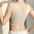 thumbnail image 4 of Zpanxa Wireless Bras for Women Seamless Padded Wide Straps Breathable Everyday Tank Bra Gray 38BC, 4 of 5