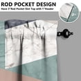 thumbnail image 3 of Marble Modern Geometric Flowers Abstract Kitchen Curtains - Vintage Tier Cafe Curtains for Bathroom Living RV Rod Pocket Window Drapes 36 Inch 2 Panels Set 28"x36" Window Treatment Tiers, 3 of 4
