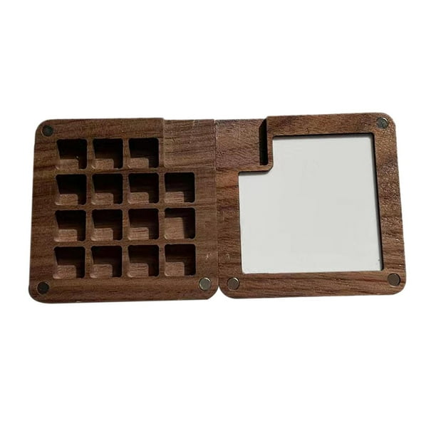 Handmade Airtight Wooden Watercolor Palette Travel Paint Tray Box With