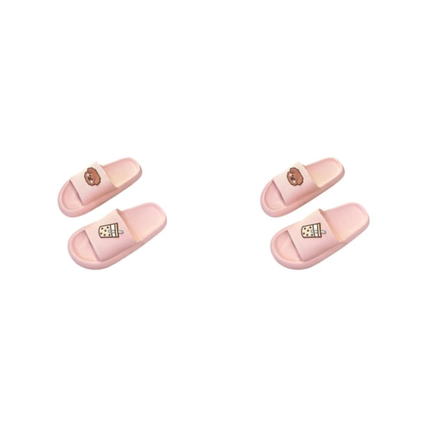 Sonducket Sandalias antideslizantes para mujer, transpirables y de moda, suaves, suaves, gruesas, con plataforma elegante, zapatillas con punta Rosa 44/45.44/45 2Conjunto