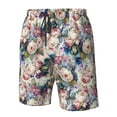 thumbnail image 4 of Logiee Colorful Flowers Print Mens Swim Trunks Quick Dry Board Shorts,Breathable Hawaii Beach Shorts Swimwear Bathing Suits-, 4 of 6