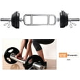thumbnail image 4 of 34" Olympic Triceps Bar, Solid Standard Threaded Triceps Bar Deadlift Barbell Home Gym Weightlifting Exercise for Squats, Deadlifts,Shrugs, Max Capacity 200lbs, 4 of 6