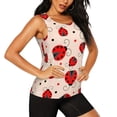 thumbnail image 2 of Fotbe Red Ladybug Womens Loose Fit Casual Flowy Slim-Fit Tank Tops Athletic Round Neck Trendy Sleeveless Summer Tops for Gym and Yoga-Small, 2 of 9