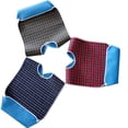 thumbnail image 4 of Miangastore Large Size Plaid Waterproof Adult Bib Mealtime Clothing Protector (Green), 4 of 8