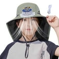 thumbnail image 3 of BRGZLK Solar Fan Hat for Kids Summer Big Brimmed Shawl Fisherman'S Hat Quick Drying Cooling Fan Sunshade Hat Outdoor Sunscreen Hat Army Green Free Size, 3 of 5