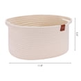 thumbnail image 3 of Unique Bargains Woven Storage Basket Shelf Storage Organizer Bin for Home Decor Beige M, 3 of 6