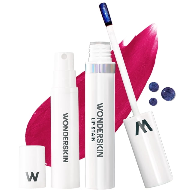 Wonderskin Masque et Kit de Révélation de Teintures à Lèvres Wonderblading All Day - Longue Durée, Imperméable Rose, Kit de Maquillage Naturel Résistant au Transfert (Brun)