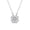 White Gold, variant on Posie 18k Rose Gold Plated Heart Clover Necklace with Swarovski Crystals for Women