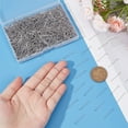 thumbnail image 5 of 1500Pcs 304 Stainless Steel Flat Head Pins Stainless Steel Color 21 Gauge 20x0.7mm Head: 1.5mm, 5 of 6