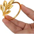 thumbnail image 4 of Juego de 50 Anillos para Servilletas KPOSIYA de Metal Dorado con Diseño de Hoja para Mesa, 4 of 7