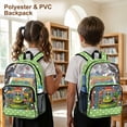 thumbnail image 4 of Whosucclay Polka Dots Pattern 17 Inch Large Capacity Clear Backpack for Girls Boys, Adjustable Straps Heavy Duty Transparent Backpack for High School Kindergarten, 4 of 10