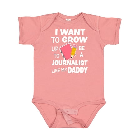 

Inktastic I Want to Grow Up to Be a Journalist Like My Daddy Gift Baby Boy or Baby Girl Bodysuit