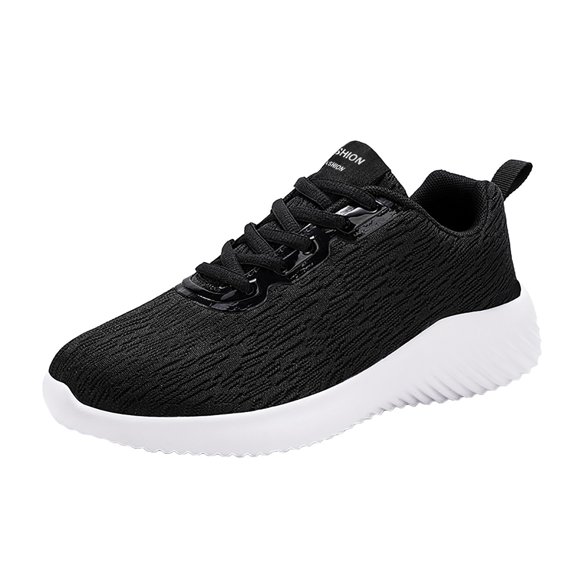 Sport Shoes for Men Breathable Soft Bottom Sneakers Fashion So𝗅id Color Running Shoes 𝖫a𝖼e Up Casual Trainers Shoes Wide Toe Walking Shoes Non-S𝗅ip Tennis Athlet𝗂c Shoes