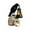 White, variant on Decorr Raven on Skull Lamp Desk Ornament, Halloween Decorations Crow Skull LED Lantern, Spooky Gothic Lighted Statue for Tabletop & Haunted House, White