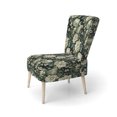thumbnail image 3 of Designart "Verdant Peony Romance" Chaise d'Appoint Verte à Fleurs - Fauteuil de Cottage pour Salon, 3 of 7