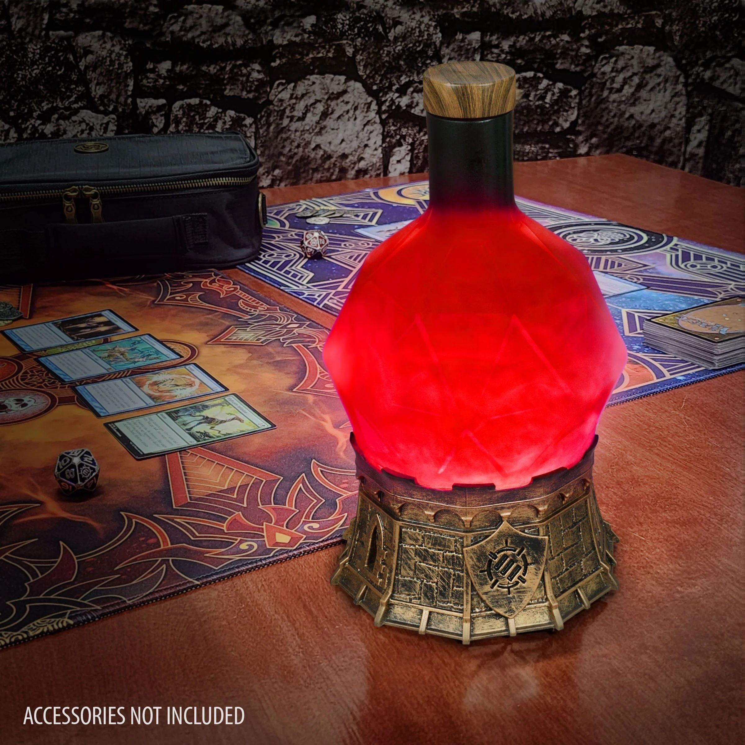 ENHANCE Gaming Sorcerer's Health Potion Light with Swirling Mystical Brew, Potion Bottle Light (Red)