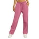 thumbnail image 1 of Amzcrzy Pantalones Mujer Deportivos Casuales Color Liso Cintura Alta Cordón Ajustable Pierna Ancha Recta Holgados Con Bolsillos Tallas S-2XL Rosa, 1 of 6